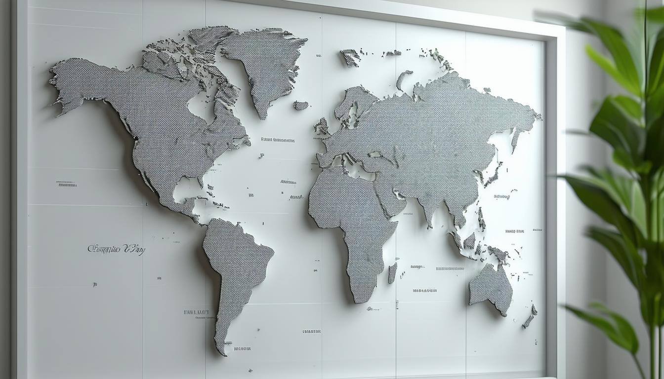 geographic information systems, maps, data, digital, blank wall art, map on a wall zoomed in